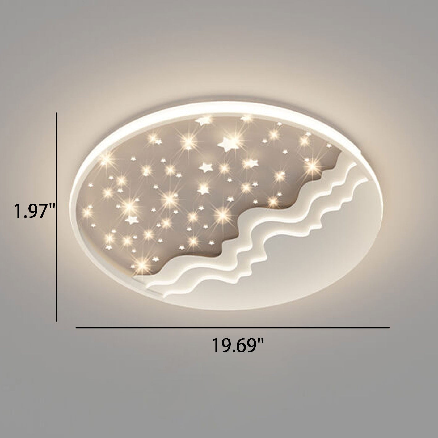 Rebolet| LunaAura LED-Deckenleuchte | Himmlisches Mond-Stern-Design