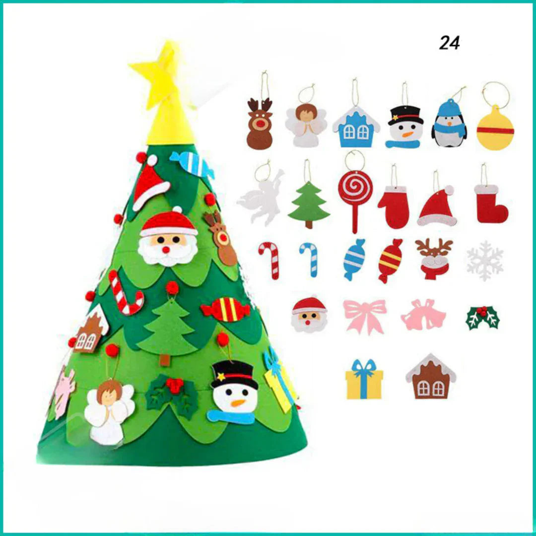 Rebolet | Montessori Filz Weihnachtsbaum 3D Spielset