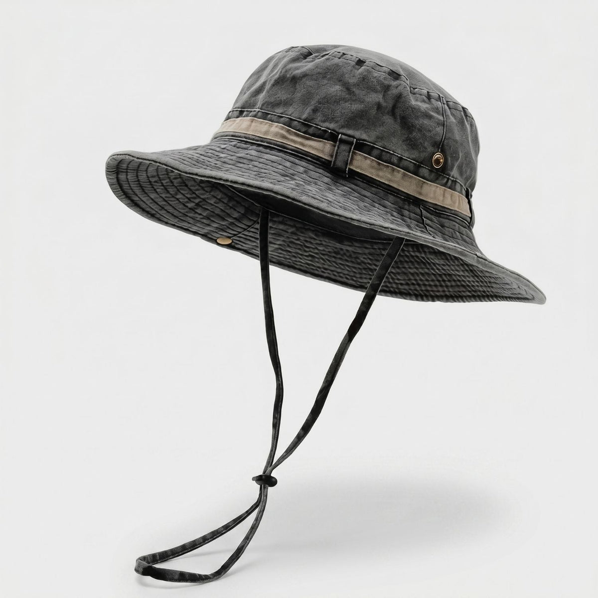 Packbarer Baumwoll-Buschhut – Sonnenschutz mit Kinnriemen