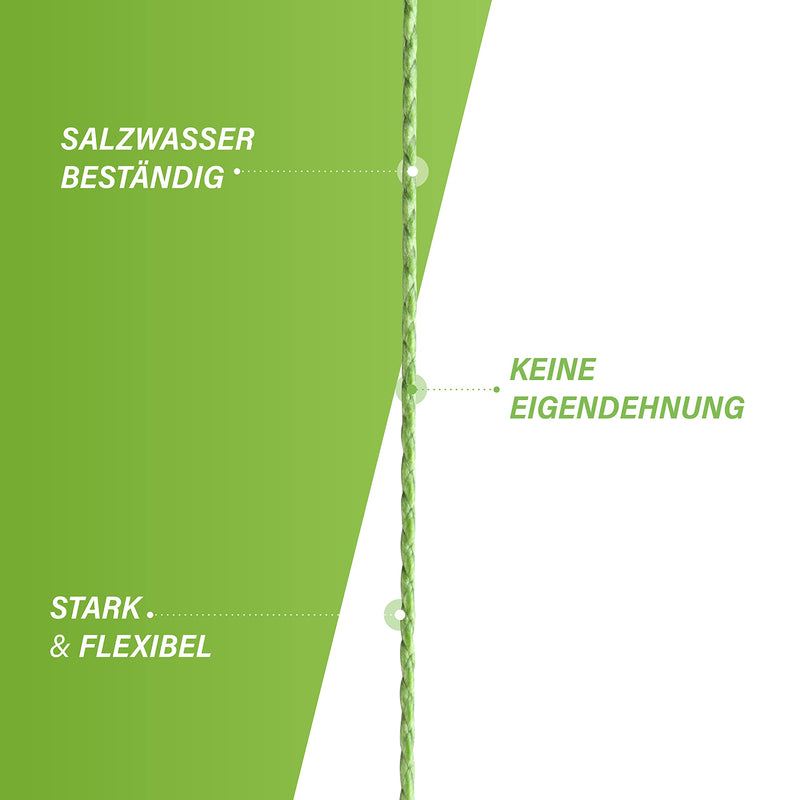 Frambay Geflochtene Angelschnur mit starker 4-Fach Flechtung I Angelschnur geflochten und flexibel I Fishing Line, Angelsehne, Angel Schnur - 500m & 150m