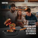 Oakfire Gusseisen Pfanne Schmorpfanne Bratpfanne emailliert 28cm Induktion Gusseisern mit Non-Stick Patina, Emaille… (Schwarz, Bratpfanne)