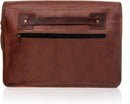 Nama 'Leonard' Messenger Bag 17 Zoll Echtes Leder Umhängetasche Aktentasche Vintage Laptoptasche Business Tasche Schultertasche Naturleder Braun