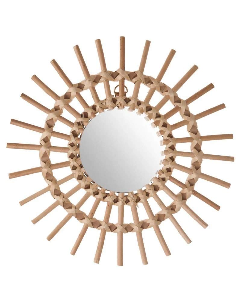 Spiegel Soleil - Rattan - D30 cm - Beige - Atmosphera créateur d'intérieur