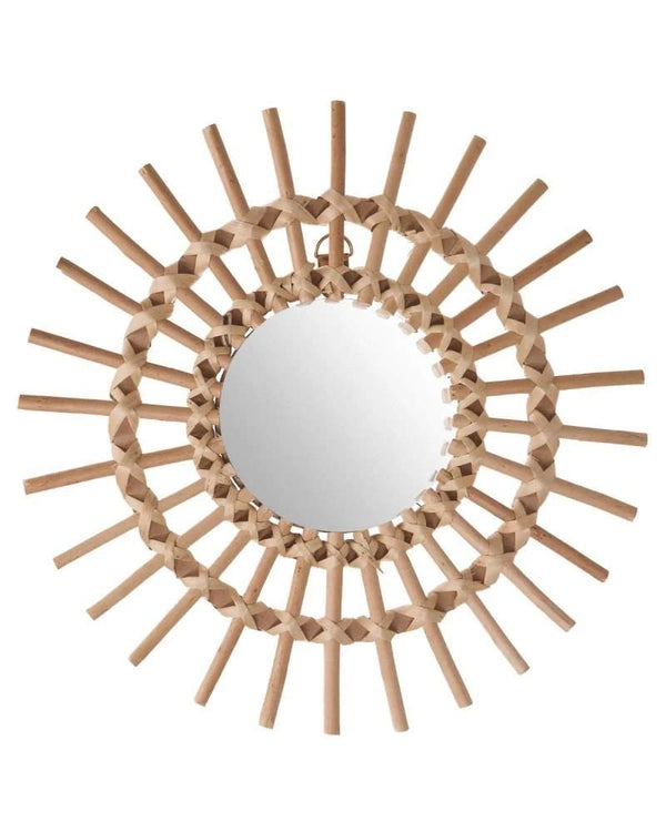 Spiegel Soleil - Rattan - D30 cm - Beige - Atmosphera créateur d'intérieur