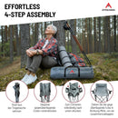 Atacama Angelstuhl Campingstuhl Faltbar Robust, Faltbar & Komfortabel für Outdoor, Camping, und Anglerstuhl - Faltstuhl Camping Stuhl - Leichtgewicht Campingstühle - Klappstuhl Camping bis 150 kg