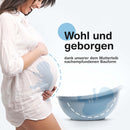 BabybeFun Baby Badewanne mit Sicherheitssitz | Rutschfest [Wirbelsäulenunterstützung] Platzsparend Neugeborene und Kleinkinder [0-12 Monate] Babywanne für Dusche Badewanne Tisch