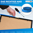 PEARWAY™ Profi Bildaufhänger Set [100 Stück] inkl. Maßband & Wasserwaage I Stabile Zackenaufhänger für Maximalen Halt I Bilderhaken - Ideal für Leinwände & Holzrahmen I Aufhänger für Bilder