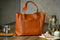 LEABAGS Rosario Handtasche aus echtem Büffel-Leder im Vintage Look - Cognac