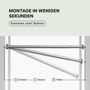 MEISENBERG Vorhangstange ohne Bohren 50-80cm Ø25mm - Gardinenstange zum Klemmen - Edelstahl - Spannstange Ausziehbar - Klemmstange für Gardinen