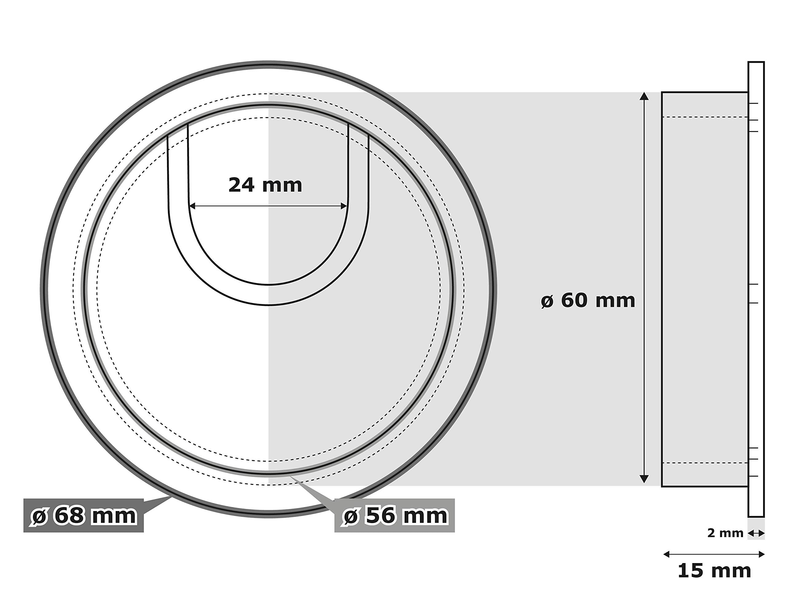 Bruce. ® 2x Premium Kabeldurchführung aus Metall I ø 60mm I Inkl. 2x Gummidurchlass I Hochwertiger Kabeldurchlass für Möbel und Schreibtisch I Für Mehr Ordnung am Arbeitsplatz