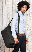 Leabags Leder Weekender Damen & Herren I Echtleder Premium Reisetasche I 41 l Sporttasche I Duffle Travel Gym Bag I Sporttasche I Trainingstasche I Tasche Flugzeug I groß I Nature Schwarz