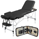 Yaheetech Tragbare Massageliege 3 Zonen Höhenverstellbarer Massagetisch mit Kopfstütze & Handauflage, 60 cm Breit, Schwarz