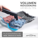 Kronenburg Vakuumbeutel für Kleidung 6er Set 100x80 cm - Vakuum Kleiderbeutel wiederverwendbar - Aufbewahrungsbeutel für Kleidung Bettwäsche Winterkleidung und mehr - weitere Sets wählbar