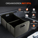 MyHappyRide Auto Kofferraumtasche Grün - Kofferraum Organizer zusammenklappbar - faltbare Aufbewahrungsbox - antirutsch und wasserfester Boden - Auto Faltbox