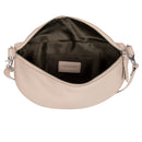 LEABAGS Bogota große Bauchtasche aus echtem Leder | Gürteltasche mit Reißverschluss | Crossbody Bag für Damen | 27x7x16 cm | Brusttasche Creme Beige