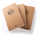 LEABAGS Pocket Notes Plain Edition Notizbücher 68 Seiten 9x14 cm - 3er Pack