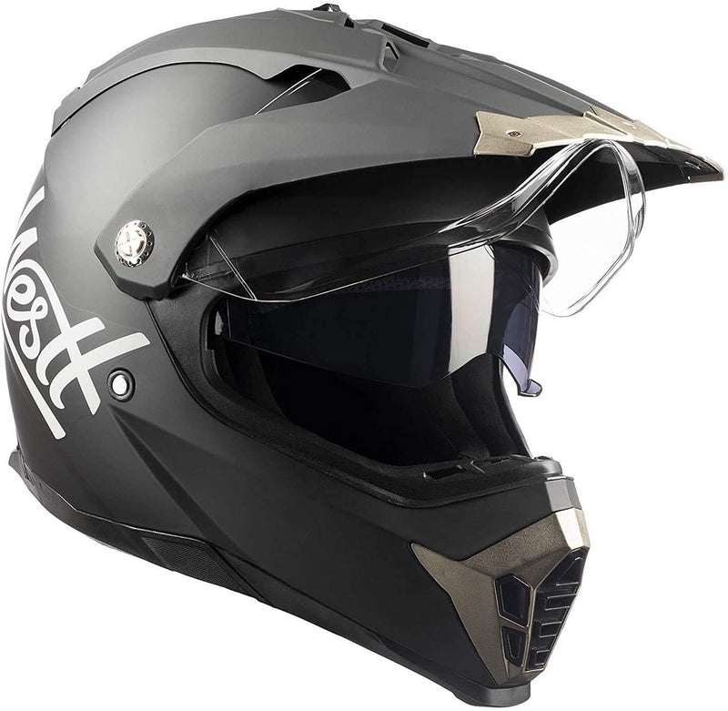 WESTT Cross X Motorrad-Helm I Motocross-Helm I Motorradhelm schwarz-matt I Motocross-Helm mit Visier I Cross-Helm-Herren I Fullface-Helm I MTB-Helm I Quad-Helm I ECE Zertifiziert I Größe L