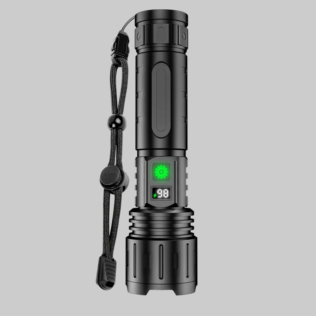 Ultrahelle wiederaufladbare LED-Taschenlampe – hohe Lumenzahl, wasserdicht