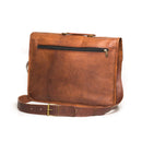 Leather Lane 'Samuel' Schultertasche Echtes Leder 16 Zoll Messenger Bag Vintage Aktentasche Business Tasche Unitasche Laptoptasche Umhängetasche Naturleder Braun