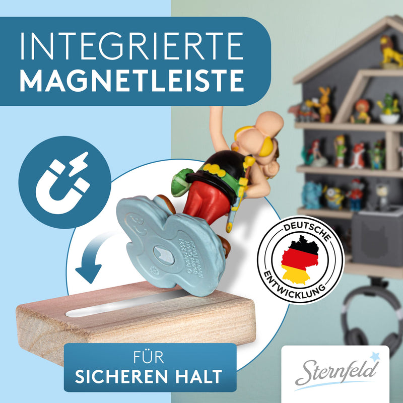 STERNFELD Magnetisches Tonie Regal für Toniebox & Tonies Hörfiguren - Vormontiertes Toniebox Regal [60x50cm] - Nachhaltiges, Kinderzimmer - mit abgerundeten Ecken