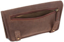 LEABAGS Palm City Genuine Buffalo Leather pencilcase in Vintage Style - Nutmeg