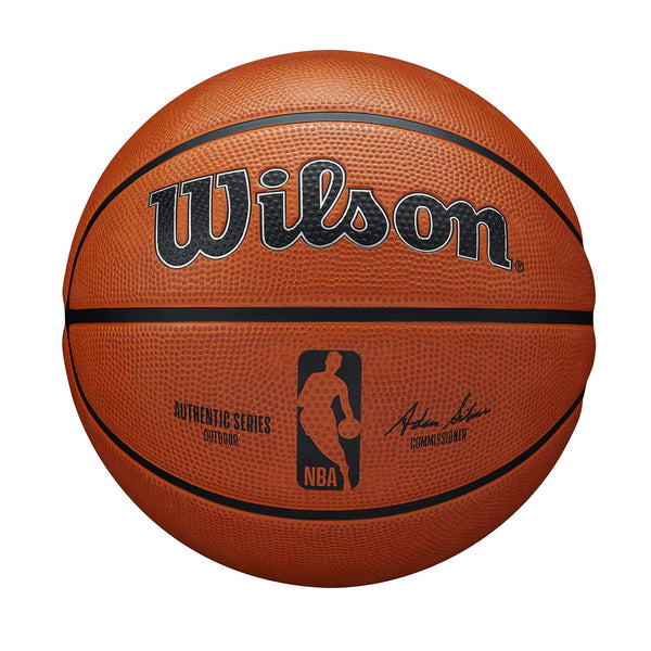 Wilson Basketball NBA AUTHENTIC SERIES, Outdoor, Tackskin Gummi, Größe: 7, Braun