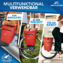 Nextcover® NEU Multifunktionale Fahrradtasche für Gepäckträger [27L] I Gepäckträgertasche für Fahrrad 100% Wasserdicht I Fahrrad Tasche mit Reflektoren inkl. abnehmbarem Schultergurt & Tragegriff