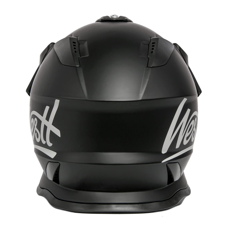 Westt Motocrosshelm Fullface Motorradhelm Herren Damen mit Visier Motocross Integralhelm Crosshelm Moto MTB Enduro Quad Helm Motorrad mit ECE Zertifizierung, schwarz, L (57-58 cm)