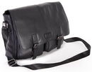 LEABAGS Leder Aktentasche Herren & Damen I Echtleder Laptoptasche bis 15 Zoll I Umhängetasche mit Schultergurt I Schultertasche I Messenger Bag I Arbeitstasche I Lehrertasche I Nappa Schwarz