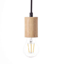 Brilliant Lampe Jenji Pendelleuchte 5flg holz hell/schwarz | 5x A60, E27, 40W, geeignet für Normallampen (nicht enthalten) | Kabel kürzbar