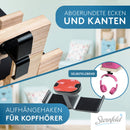 STERNFELD Magnetisches Tonie Regal für Toniebox & Tonies Hörfiguren - Vormontiertes [60x50cm] - Nachhaltiges Tonies Regal Kinderzimmer mit abgerundeten Ecken