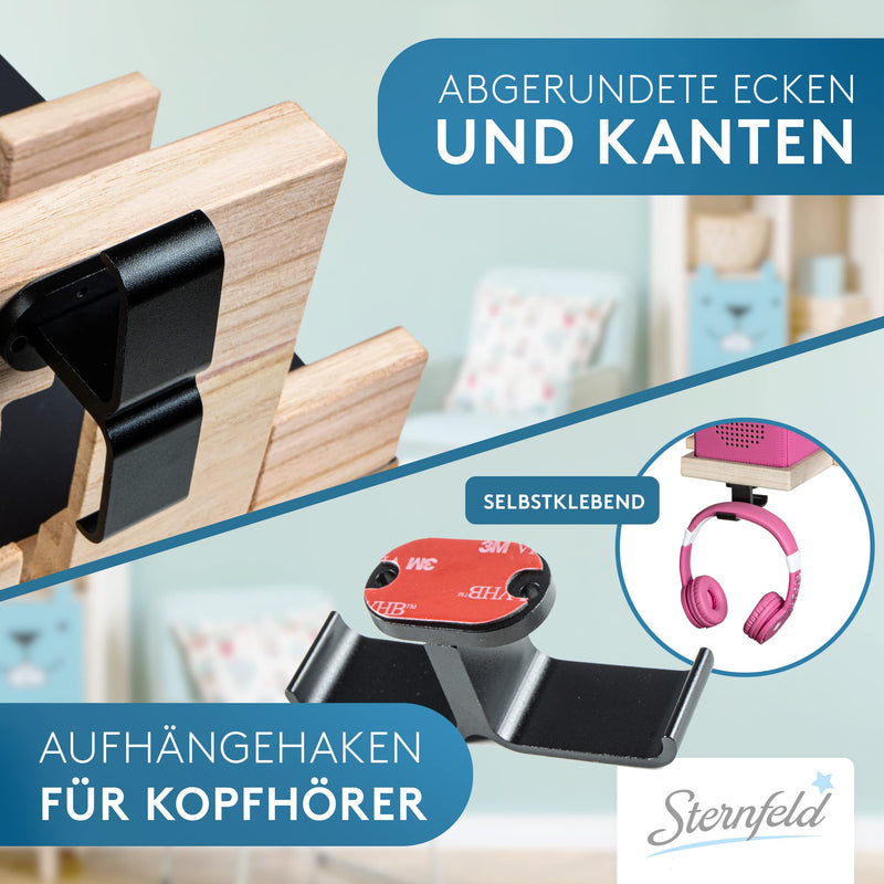 STERNFELD Magnetisches Tonie Regal für Toniebox & Tonies Hörfiguren - Vormontiertes [60x50cm] - Nachhaltiges Tonies Regal Kinderzimmer mit abgerundeten Ecken