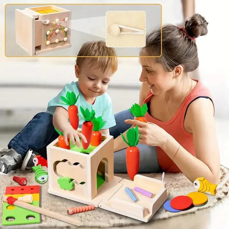 Rebolet | 8-in-1 Montessori Spielbox für Babys - Fördert Entwicklung und Kreativität