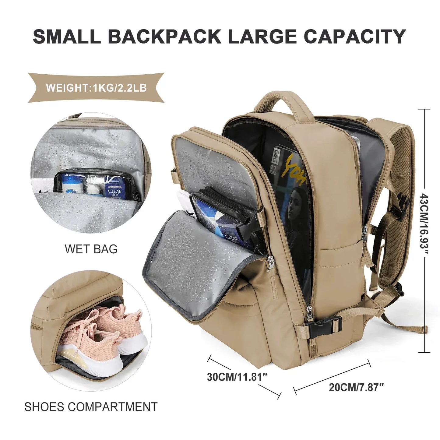 Rebolet | Großer Kapazität Geschäftsreise-Rucksack