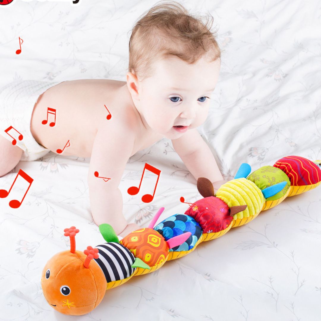 Rebolet | Sensorische Raupe Plüsch Musik & Rassel