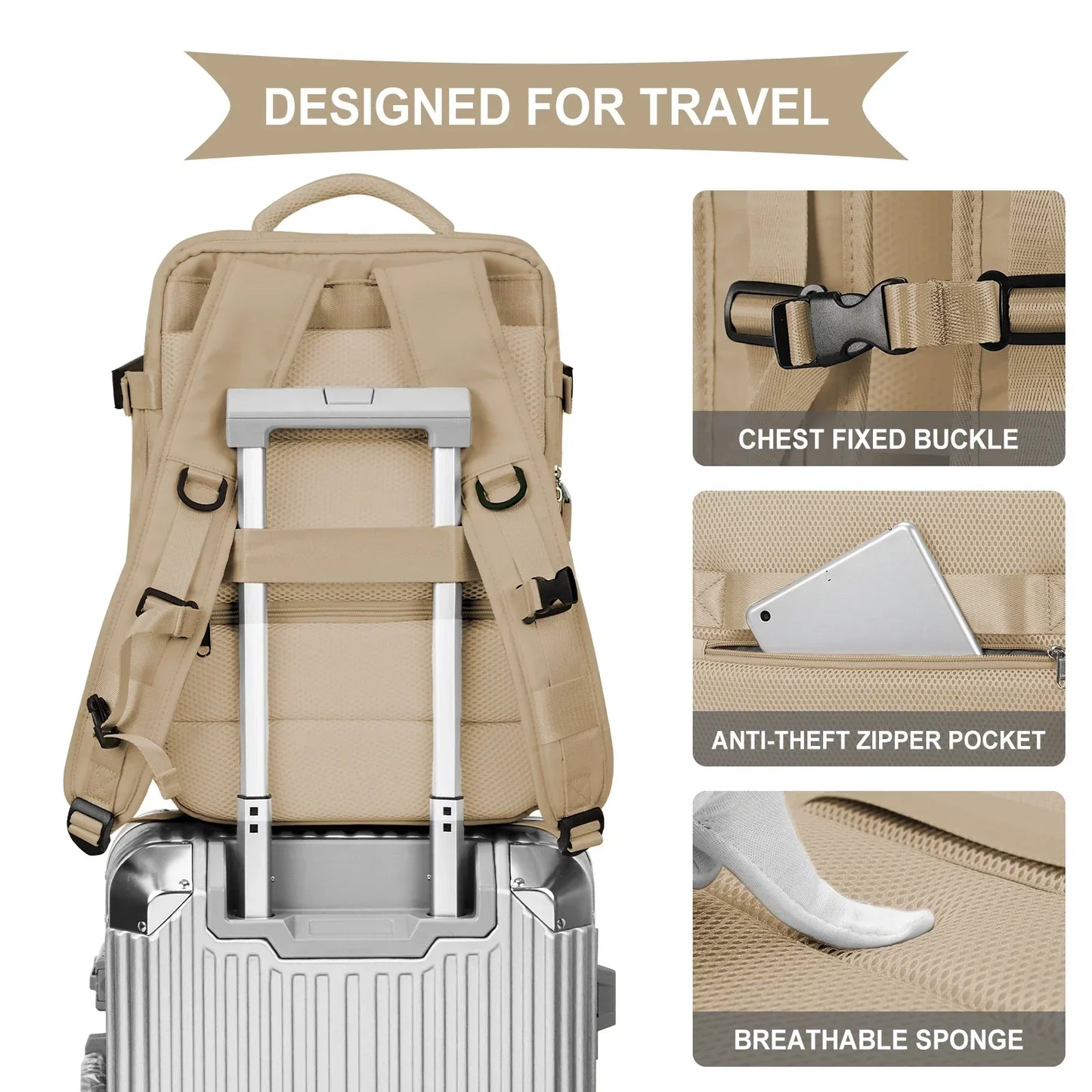 Rebolet | Großer Kapazität Geschäftsreise-Rucksack