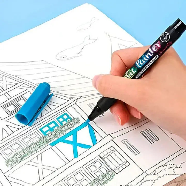 Rebolet | Acrylmarker-Set (12 Farben) – Wasserfest für Kunst & DIY