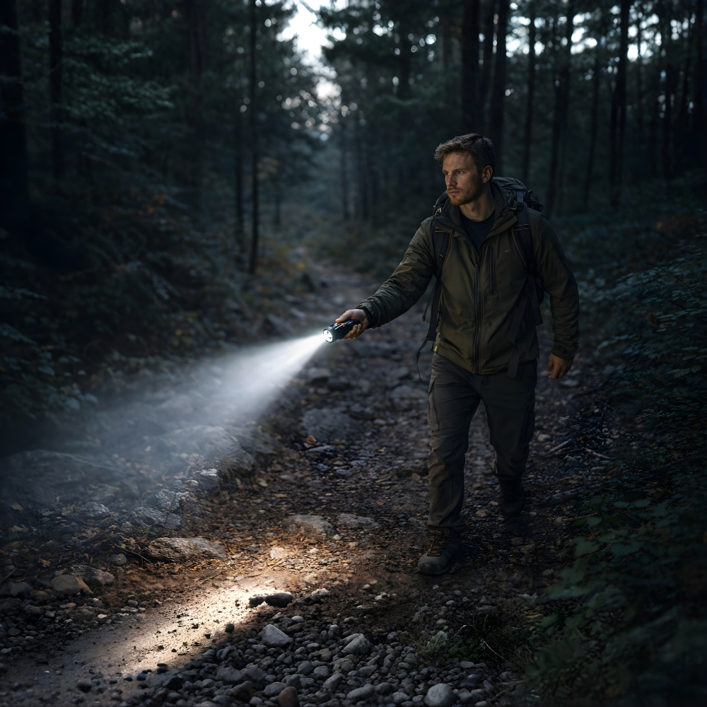 Tragbare Zoom-Taschenlampe – fokussierbarer Strahl, kompakt