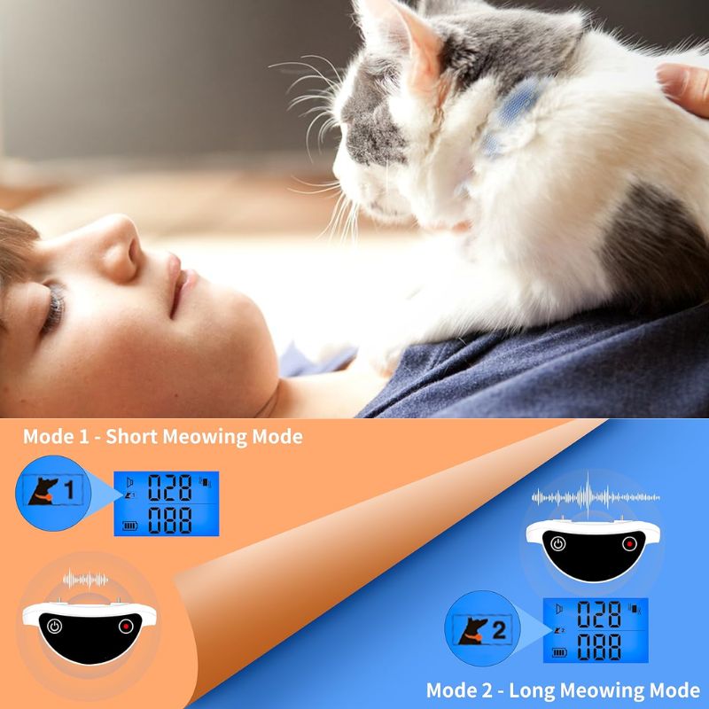 Rebolet | Katzen-Schockhalsband mit Fernbedienung für effektive Miaukontrolle