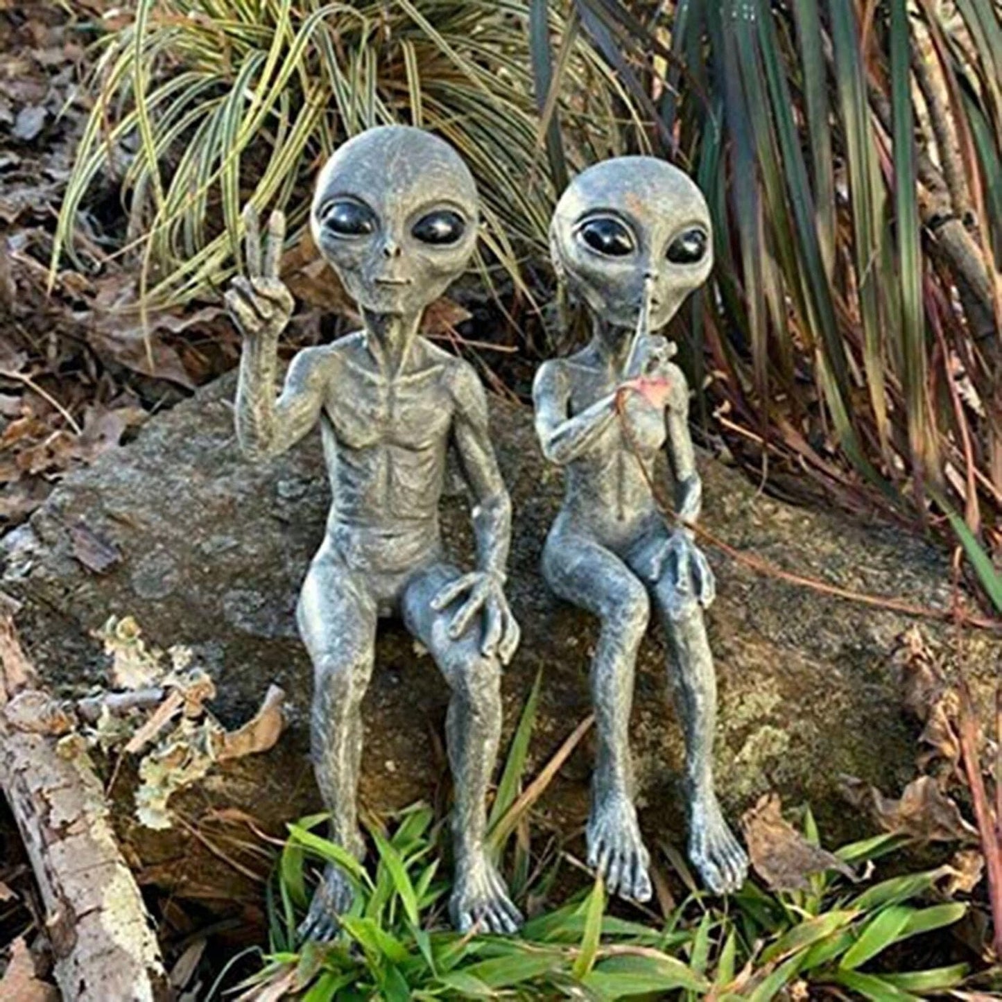 Rebolet| Alien Statue aus Harz für Garten & Außenbereich