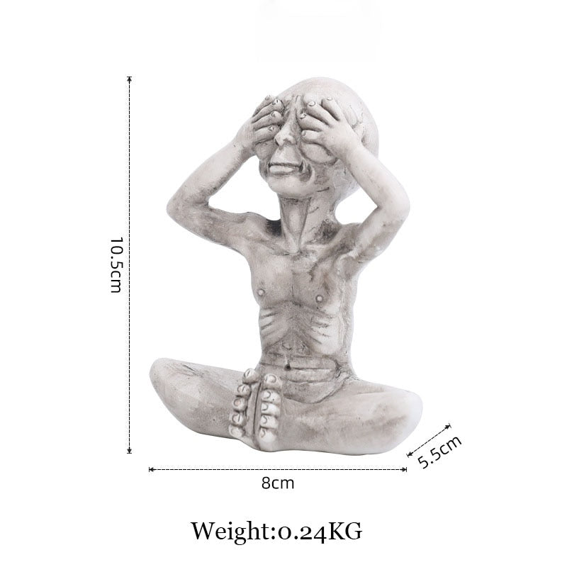 Rebolet| Alien Statue aus Harz für Garten & Außenbereich