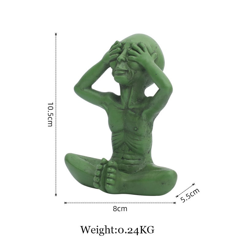 Rebolet| Alien Statue aus Harz für Garten & Außenbereich