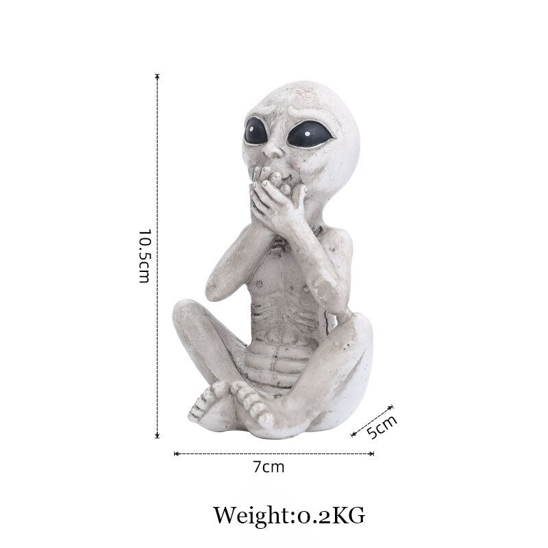 Rebolet| Alien Statue aus Harz für Garten & Außenbereich