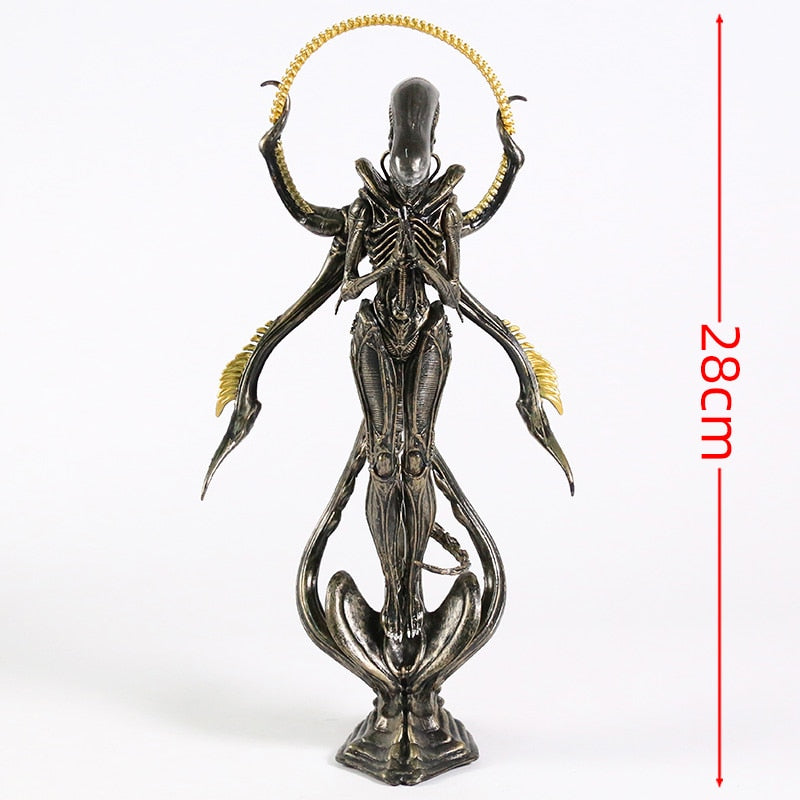 Rebolet| Alien Xenomorph Buddha Figurine | Surreal Resin Collectible Decor