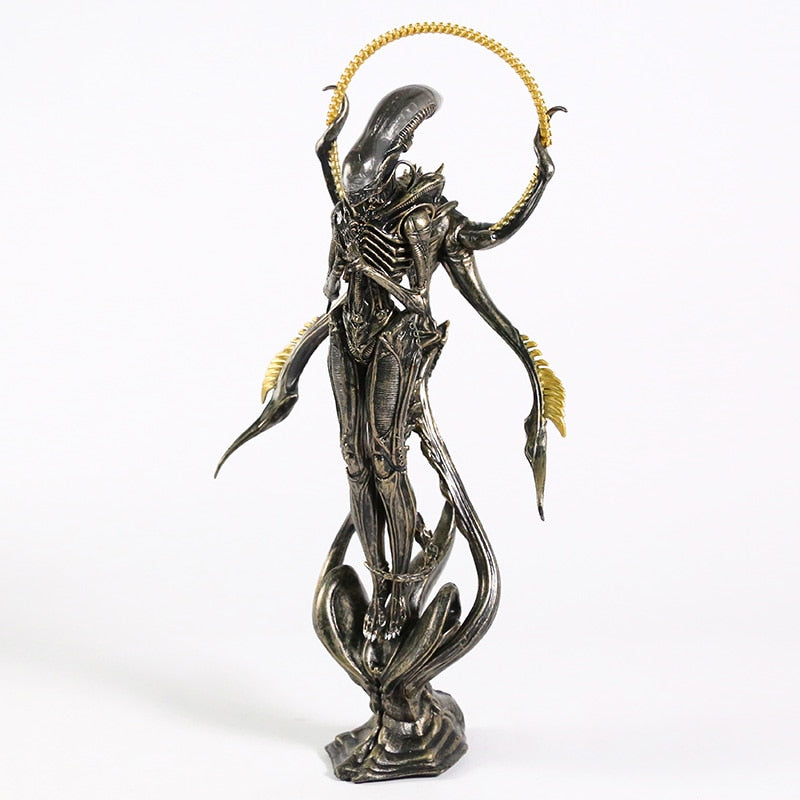Rebolet| Alien Xenomorph Buddha Figurine | Surreal Resin Collectible Decor