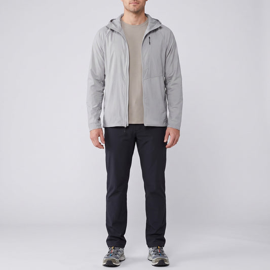 Herren Windbreaker leicht – packbare Jacke mit Kapuze, UPF 50+