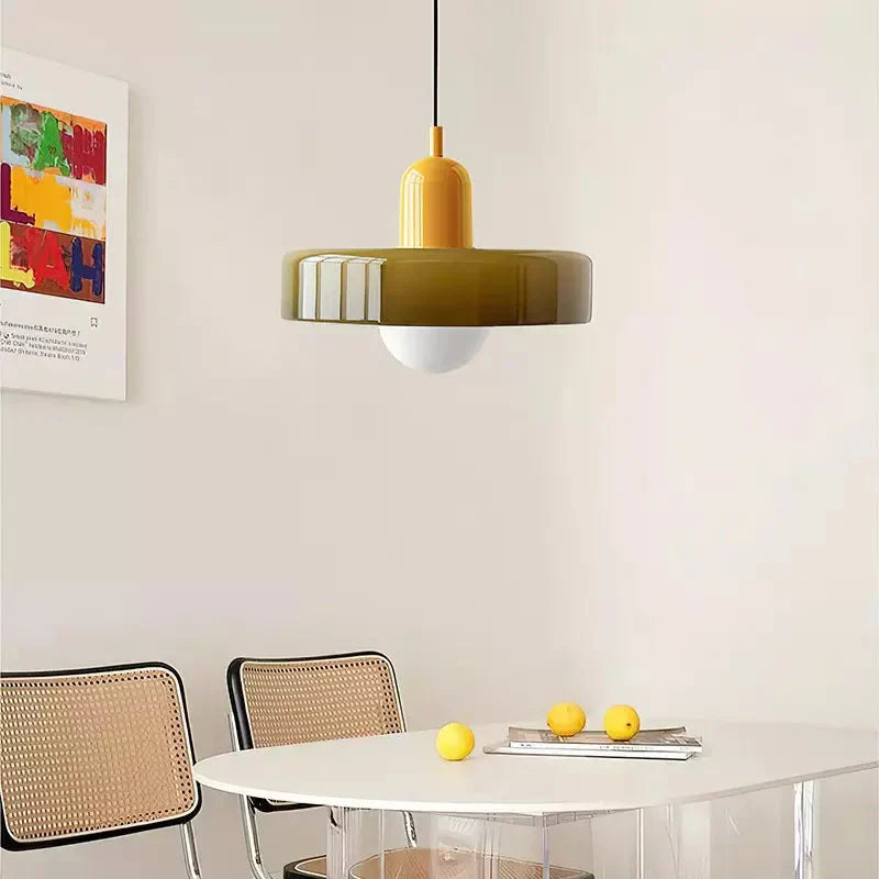 Rebolet | Bauhaus-Pendelleuchte aus farbigem Glas