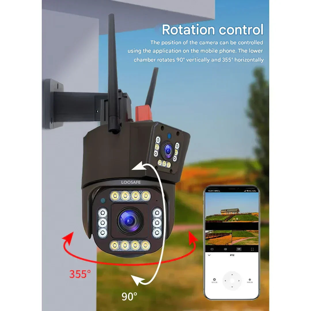 Rebolet | Kabellose 4K Überwachungskamera mit Solarpanel & App – DualGuard Sicherheitskamera für Zuhause & Garten