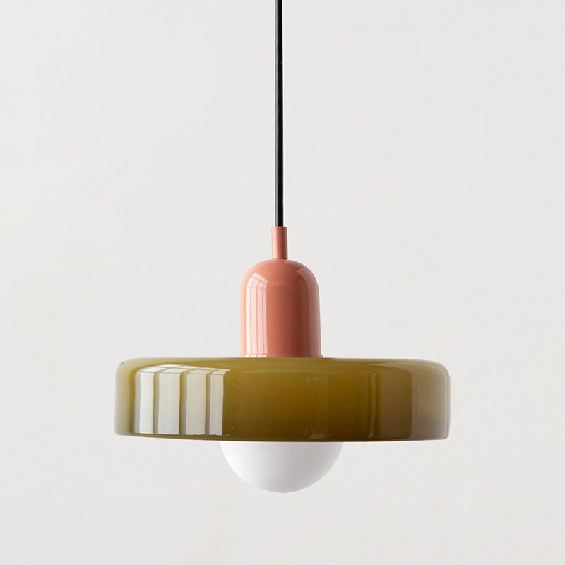 Rebolet | Bauhaus-Pendelleuchte aus farbigem Glas