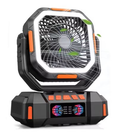 Rebolet | Wiederaufladbarer Campingventilator mit 40000mAh Akku & LED Laterne – F22